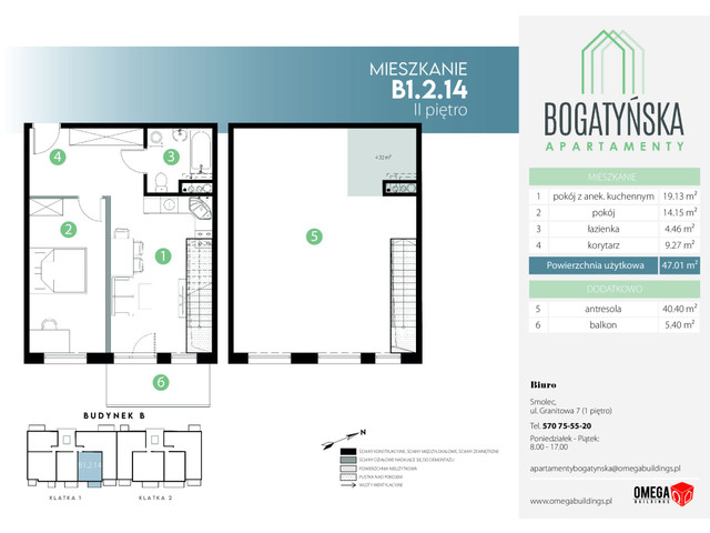 Mieszkanie w inwestycji Bogatyńska Apartamenty, budynek Promocja!, symbol B1_2_14 » nportal.pl