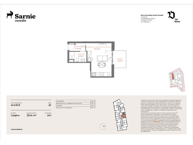 Mieszkanie w inwestycji Sarnie Osiedle, symbol SO-A1.1.LM-01.11 » nportal.pl