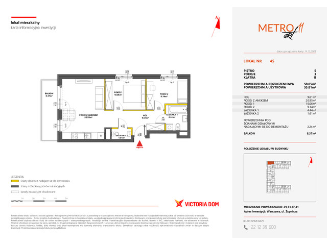 Mieszkanie w inwestycji METRO ART, symbol 11M.45 » nportal.pl