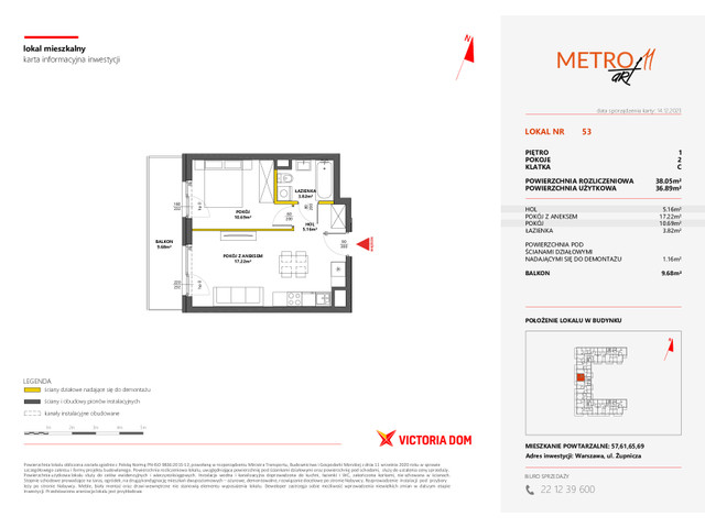 Mieszkanie w inwestycji METRO ART, symbol 11M.53 » nportal.pl
