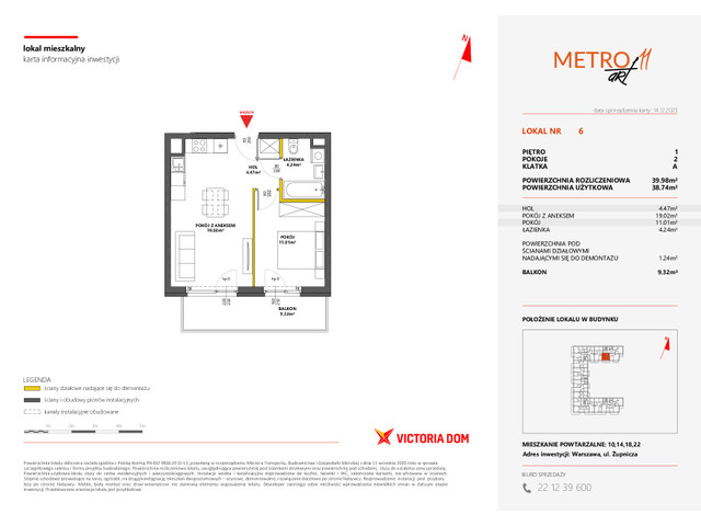 Mieszkanie w inwestycji METRO ART, symbol 11M.6 » nportal.pl