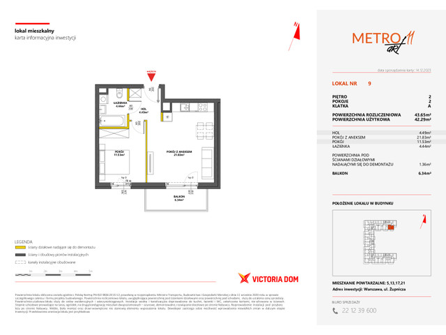 Mieszkanie w inwestycji METRO ART, symbol 11M.9 » nportal.pl