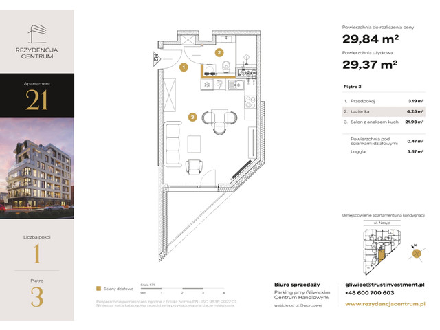 Mieszkanie w inwestycji Rezydencja Centrum, symbol M21 » nportal.pl