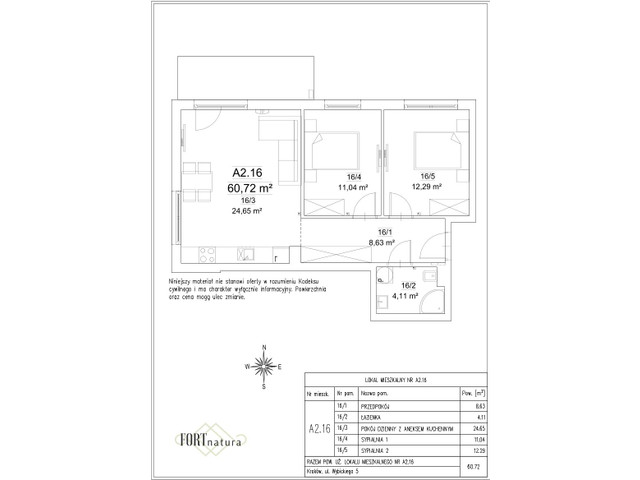 Mieszkanie w inwestycji Fort Natura Etap II, symbol A2.16 » nportal.pl