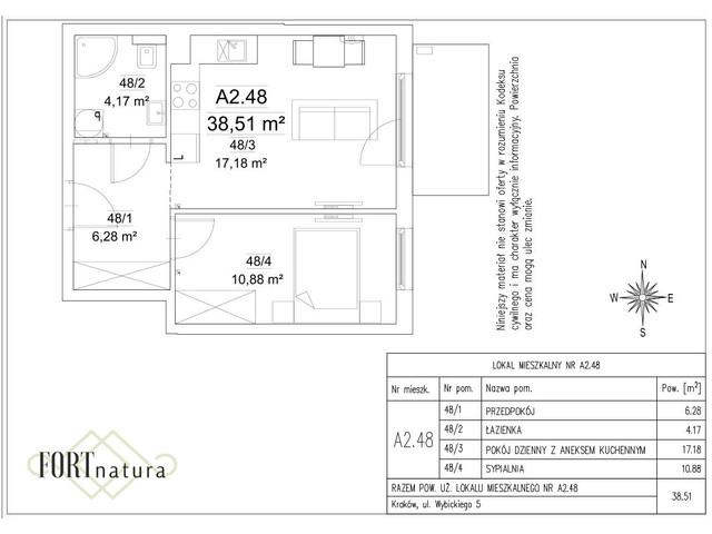 Mieszkanie w inwestycji Fort Natura Etap II, symbol A2.48 » nportal.pl