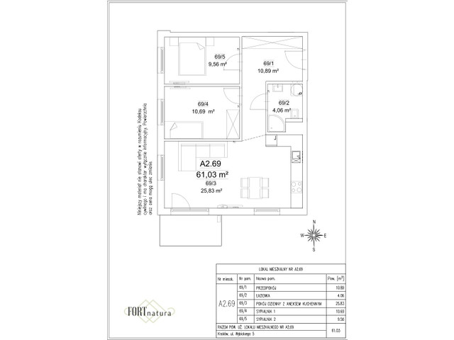Mieszkanie w inwestycji Fort Natura Etap II, symbol A2.69 » nportal.pl