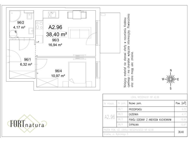 Mieszkanie w inwestycji Fort Natura Etap II, symbol A2.96 » nportal.pl