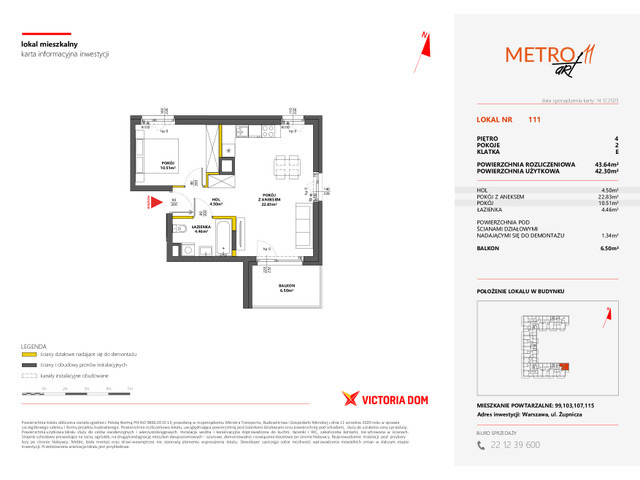 Mieszkanie w inwestycji METRO ART, symbol 11M.111 » nportal.pl