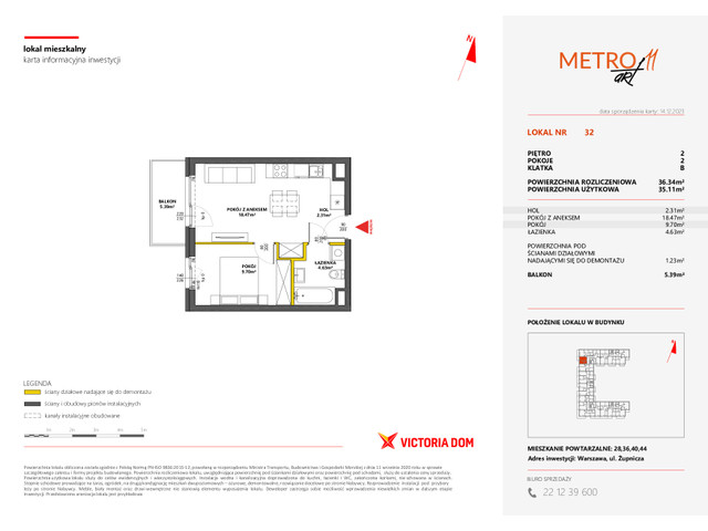 Mieszkanie w inwestycji METRO ART, symbol 11M.32 » nportal.pl