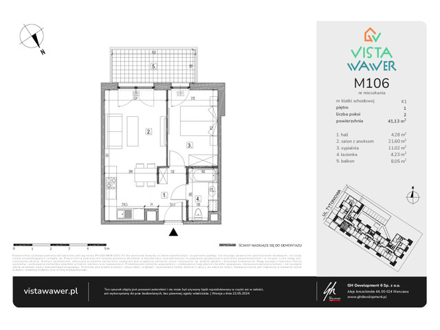 Mieszkanie w inwestycji Vista Wawer, symbol M106 » nportal.pl