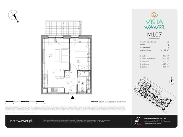 Mieszkanie w inwestycji Vista Wawer, symbol M107 » nportal.pl