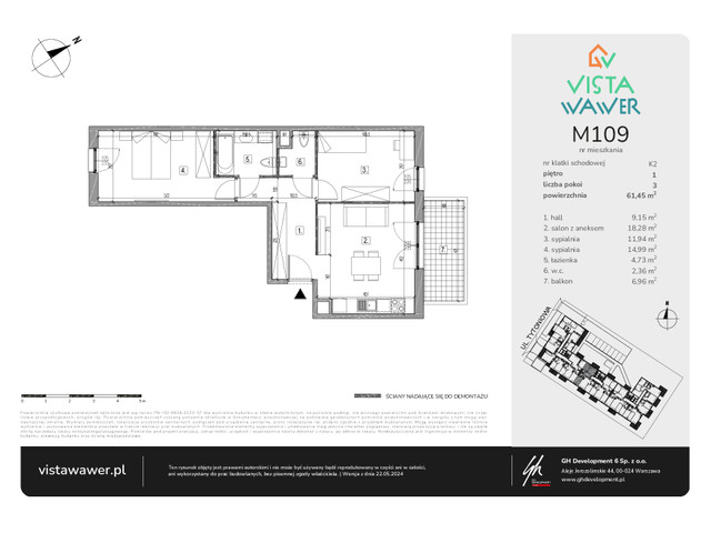 Mieszkanie w inwestycji Vista Wawer, symbol M109 » nportal.pl