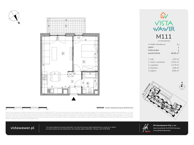 Mieszkanie w inwestycji Vista Wawer, symbol M111 » nportal.pl