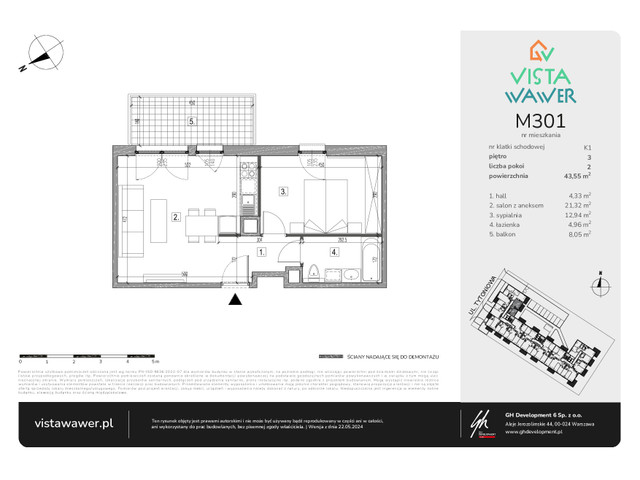 Mieszkanie w inwestycji Vista Wawer, symbol M301 » nportal.pl