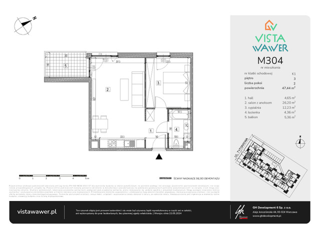 Mieszkanie w inwestycji Vista Wawer, symbol M304 » nportal.pl