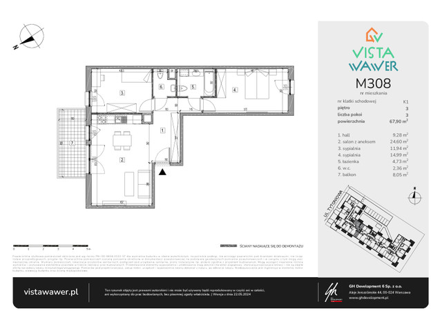 Mieszkanie w inwestycji Vista Wawer, symbol M308 » nportal.pl