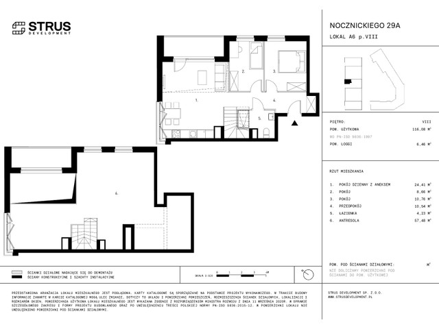 Mieszkanie w inwestycji Nocznickiego 29, symbol A6_p8 » nportal.pl