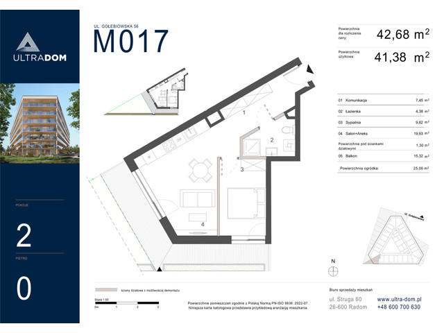 Mieszkanie w inwestycji Ultradom, symbol M017 » nportal.pl