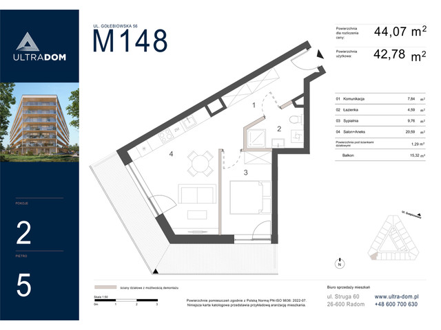 Mieszkanie w inwestycji Ultradom, symbol M148 » nportal.pl