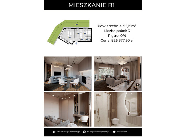 Mieszkanie w inwestycji Apartamenty Złota - mieszkania i pent..., symbol B1 » nportal.pl