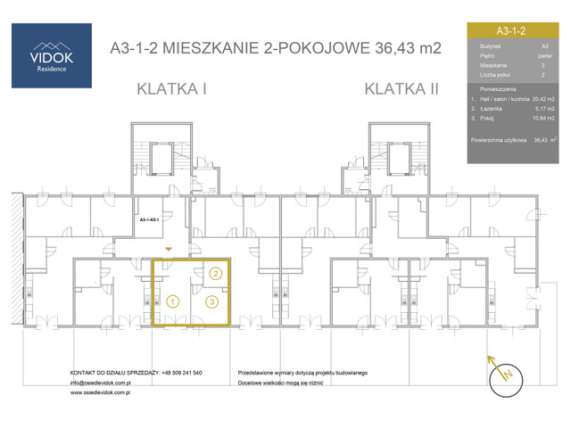 Mieszkanie w inwestycji VIDOK Residence ETAP II, symbol A3-1-2 » nportal.pl