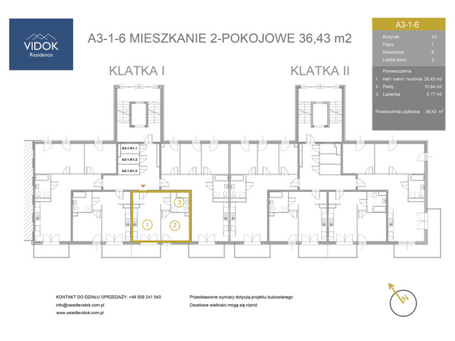 Mieszkanie w inwestycji VIDOK Residence ETAP II, symbol A3-1-6 » nportal.pl