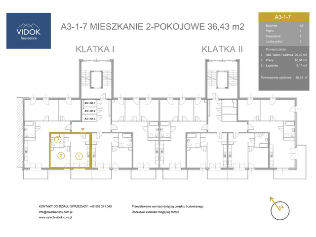 Mieszkanie w inwestycji VIDOK Residence ETAP II, symbol A3-1-7 » nportal.pl
