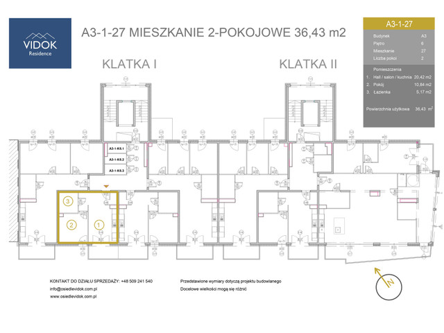Mieszkanie w inwestycji VIDOK Residence ETAP II, symbol A3-1-27 » nportal.pl