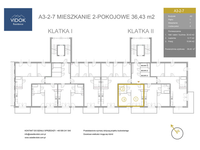 Mieszkanie w inwestycji VIDOK Residence ETAP II, symbol A3-2-7 » nportal.pl