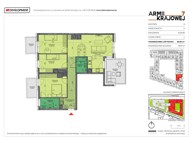 Mieszkanie w inwestycji Armii Krajowej 7, symbol B.6.M28 » nportal.pl