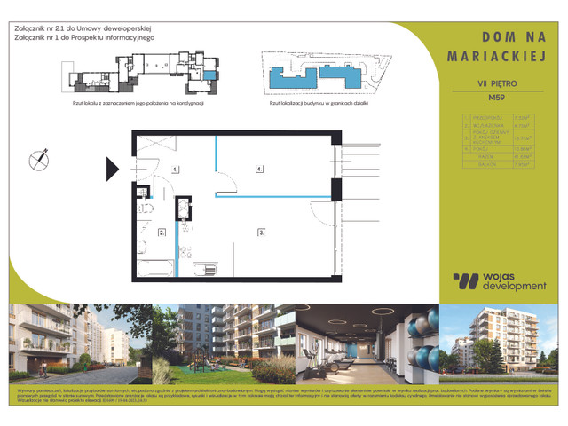 Mieszkanie w inwestycji DOM NA MARIACKIEJ, symbol M59 » nportal.pl