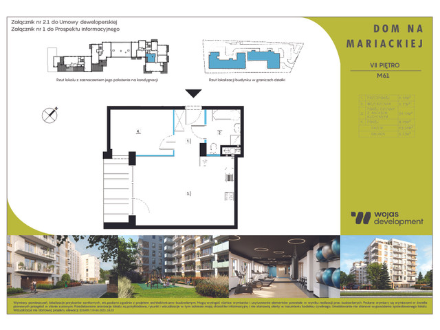 Mieszkanie w inwestycji DOM NA MARIACKIEJ, symbol M61 » nportal.pl