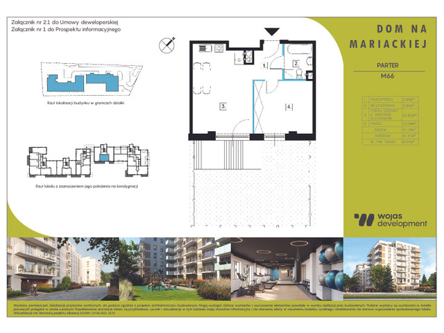 Mieszkanie w inwestycji DOM NA MARIACKIEJ, symbol M66 » nportal.pl
