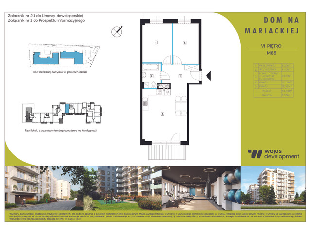 Mieszkanie w inwestycji DOM NA MARIACKIEJ, symbol M85 » nportal.pl