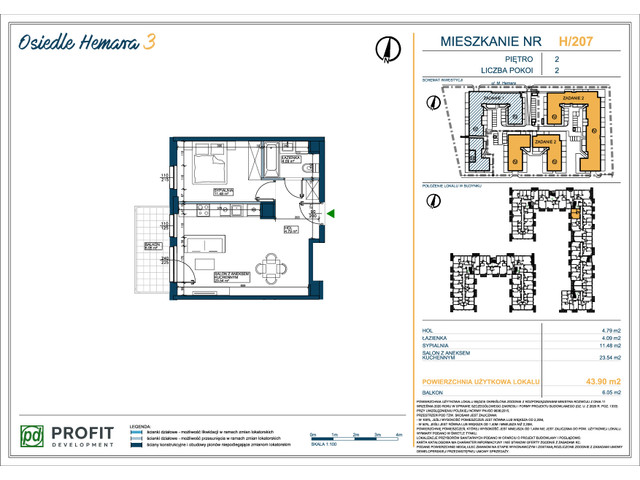 Mieszkanie w inwestycji Osiedle Hemara, symbol 207 » nportal.pl