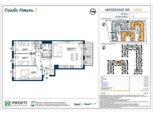 Mieszkanie w inwestycji Osiedle Hemara, symbol 314 » nportal.pl