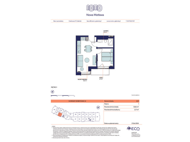 Mieszkanie w inwestycji NoMo Nowa Motława, symbol A.01 » nportal.pl