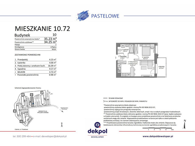 Mieszkanie w inwestycji Osiedle Pastelowe etap III, budynek Rezerwacja, symbol 10.72 » nportal.pl