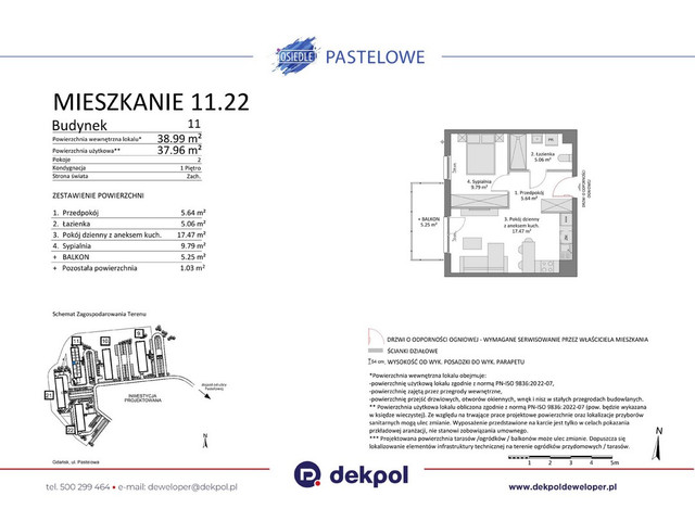 Mieszkanie w inwestycji Osiedle Pastelowe etap III, budynek Rezerwacja, symbol 11.22 » nportal.pl