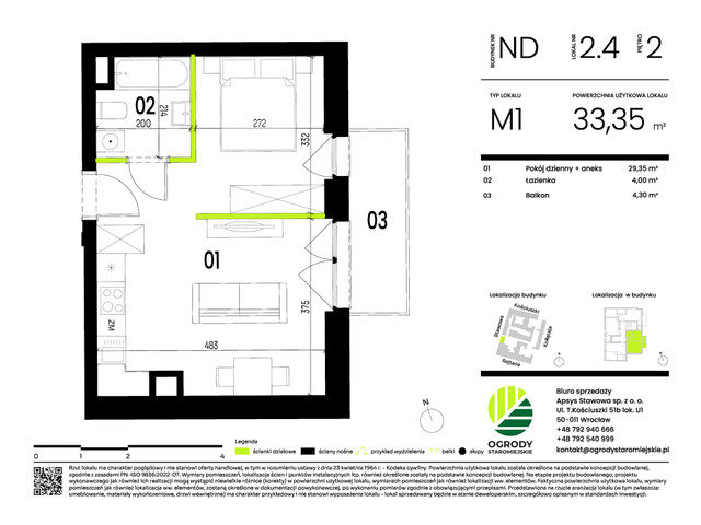 Mieszkanie w inwestycji Ogrody Staromiejskie, symbol ND.2.4 » nportal.pl