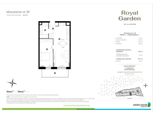 Mieszkanie w inwestycji Royal Garden Wilanów, symbol M.39 » nportal.pl