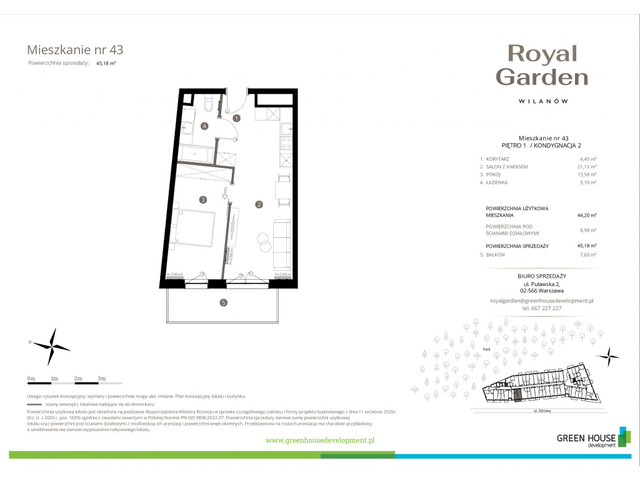 Mieszkanie w inwestycji Royal Garden Wilanów, symbol M.43 » nportal.pl