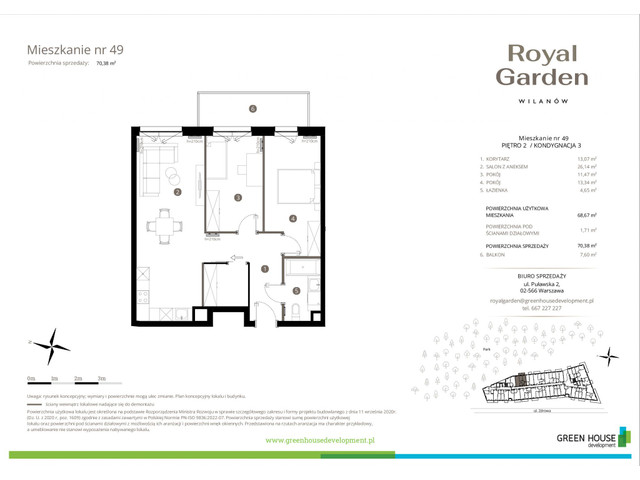 Mieszkanie w inwestycji Royal Garden Wilanów, symbol M.49 » nportal.pl