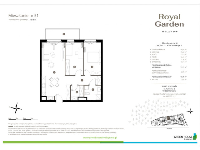 Mieszkanie w inwestycji Royal Garden Wilanów, symbol M.51 » nportal.pl