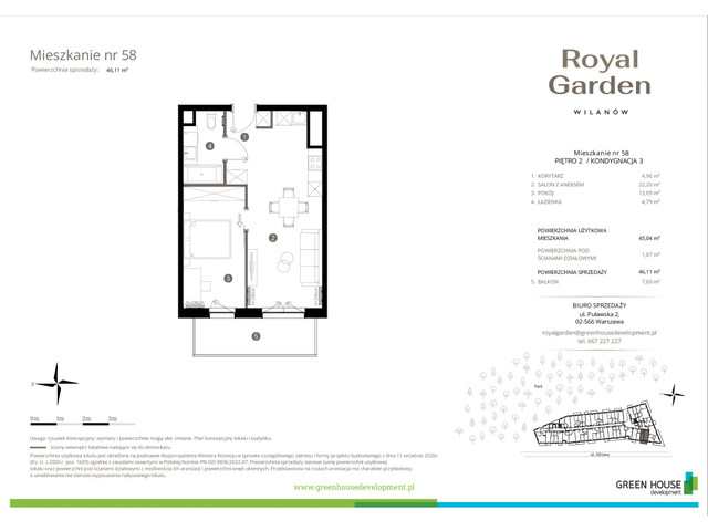 Mieszkanie w inwestycji Royal Garden Wilanów, symbol M.58 » nportal.pl