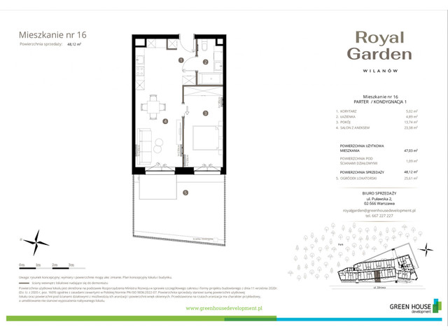 Mieszkanie w inwestycji Royal Garden Wilanów, symbol M.16 » nportal.pl