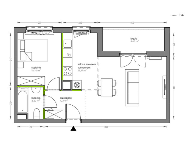 Mieszkanie w inwestycji City Vibe, symbol F.032 » nportal.pl