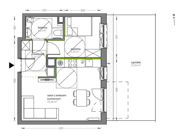 Mieszkanie w inwestycji City Vibe, symbol F.073 » nportal.pl