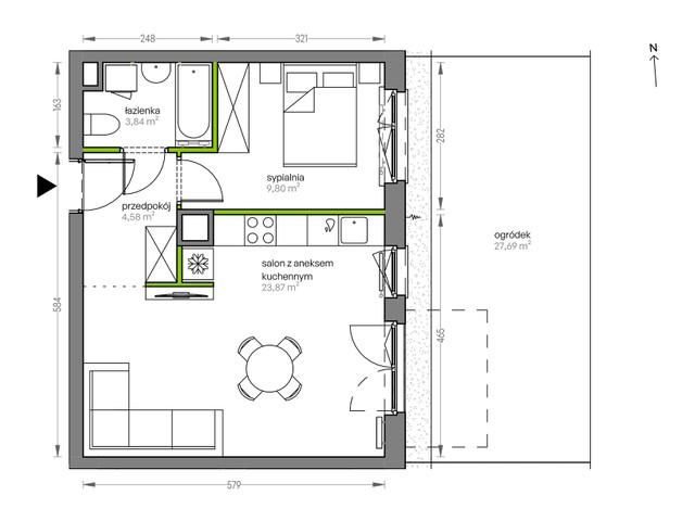 Mieszkanie w inwestycji City Vibe, symbol F.072 » nportal.pl