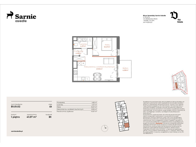 Mieszkanie w inwestycji Sarnie Osiedle, symbol SO-B1.LM-01.02 » nportal.pl